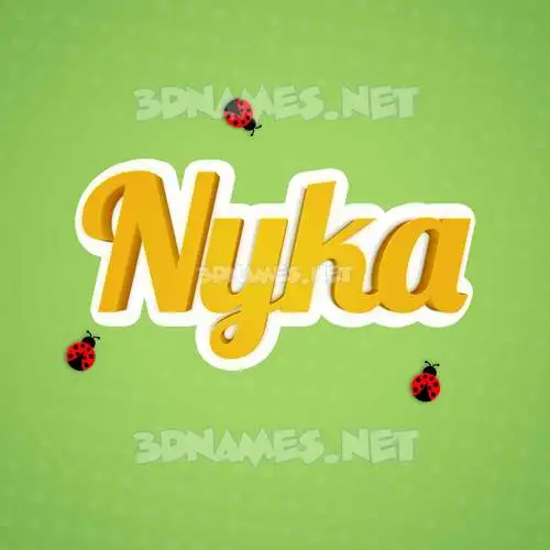 nyka in Ladybugs style - 3D name wallpaper nyka in Ladybugs style - 3D name wallpaper