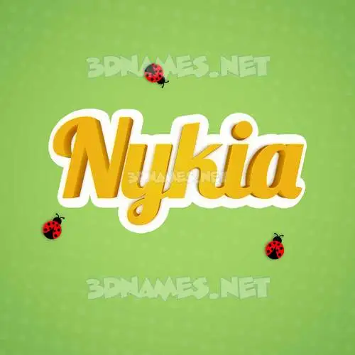 nykia in Ladybugs style - 3D name wallpaper nykia in Ladybugs style - 3D name wallpaper
