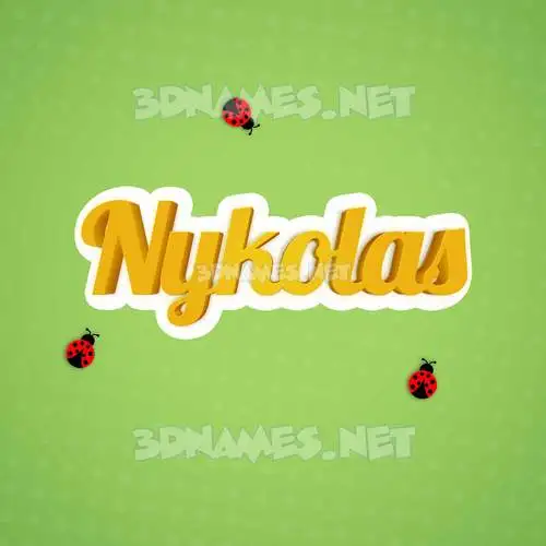 nykolas in Ladybugs style - 3D name wallpaper nykolas in Ladybugs style - 3D name wallpaper