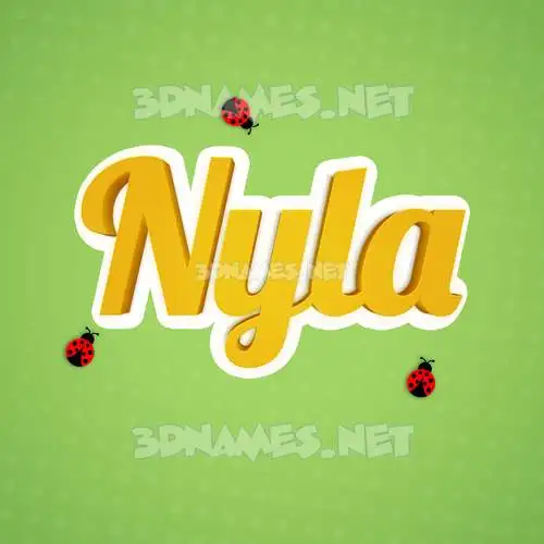 nyla in Ladybugs style - 3D name wallpaper nyla in Ladybugs style - 3D name wallpaper