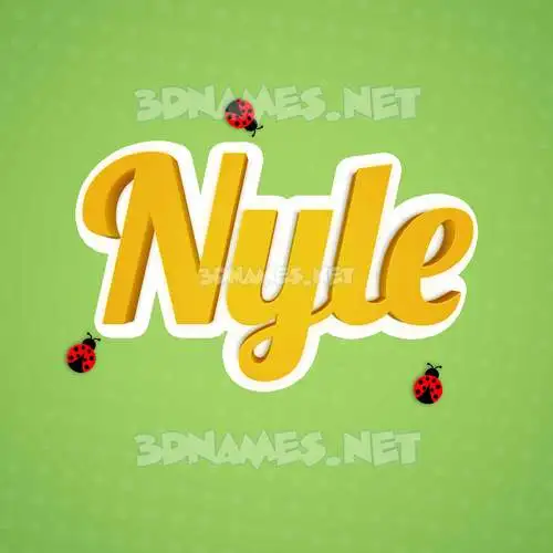 nyle in Ladybugs style - 3D name wallpaper nyle in Ladybugs style - 3D name wallpaper