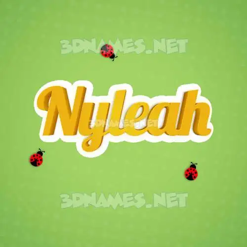 nyleah in Ladybugs style - 3D name wallpaper nyleah in Ladybugs style - 3D name wallpaper
