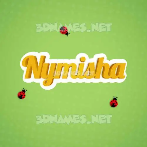 nymisha in Ladybugs style - 3D name wallpaper nymisha in Ladybugs style - 3D name wallpaper