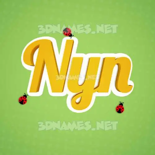 nyn in Ladybugs style - 3D name wallpaper nyn in Ladybugs style - 3D name wallpaper
