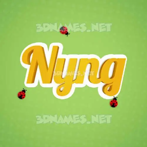nyng in Ladybugs style - 3D name wallpaper nyng in Ladybugs style - 3D name wallpaper