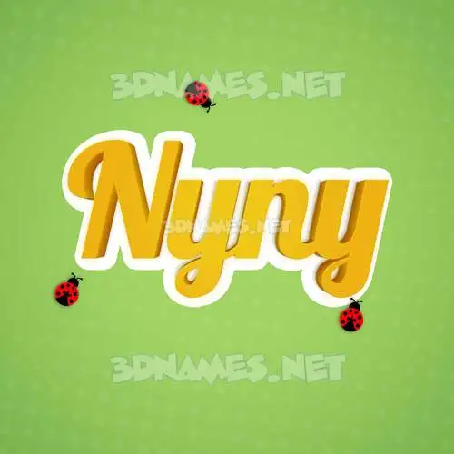 nyny in Ladybugs style - 3D name wallpaper