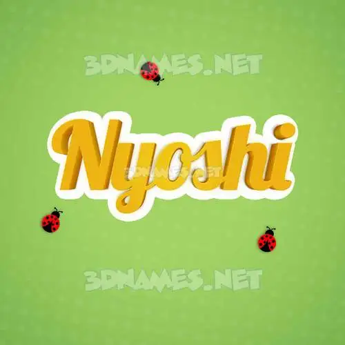 nyoshi in Ladybugs style - 3D name wallpaper nyoshi in Ladybugs style - 3D name wallpaper