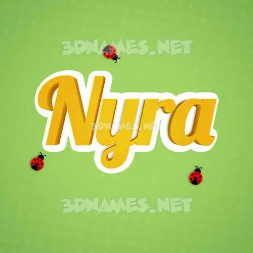 nyra in Ladybugs style - 3D name wallpaper nyra in Ladybugs style - 3D name wallpaper