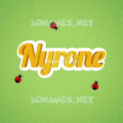 nyrone in Ladybugs style - 3D name wallpaper nyrone in Ladybugs style - 3D name wallpaper