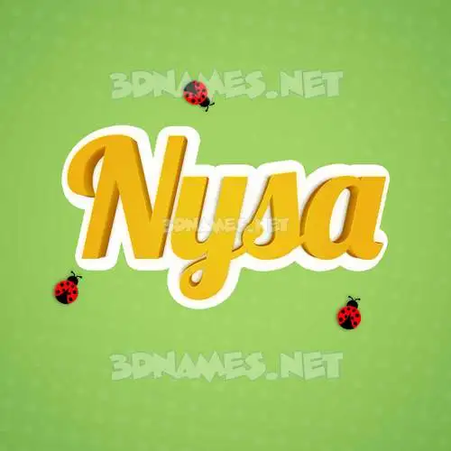 nysa in Ladybugs style - 3D name wallpaper