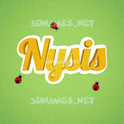 nysis in Ladybugs style - 3D name wallpaper