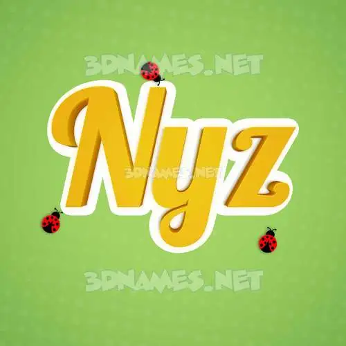 nyz in Ladybugs style - 3D name wallpaper