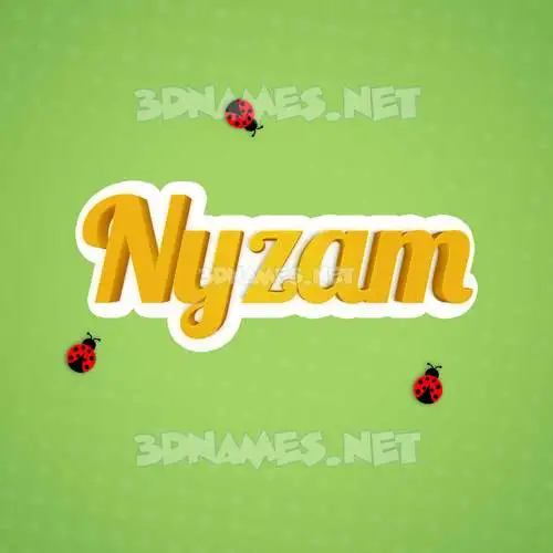 nyzam in Ladybugs style - 3D name wallpaper nyzam in Ladybugs style - 3D name wallpaper