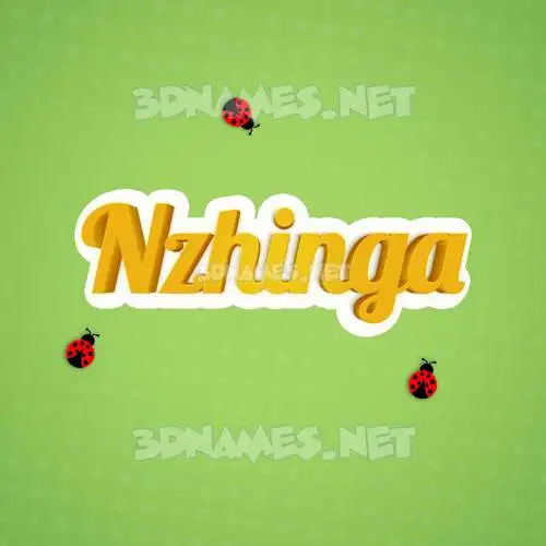 nzhinga in Ladybugs style - 3D name wallpaper