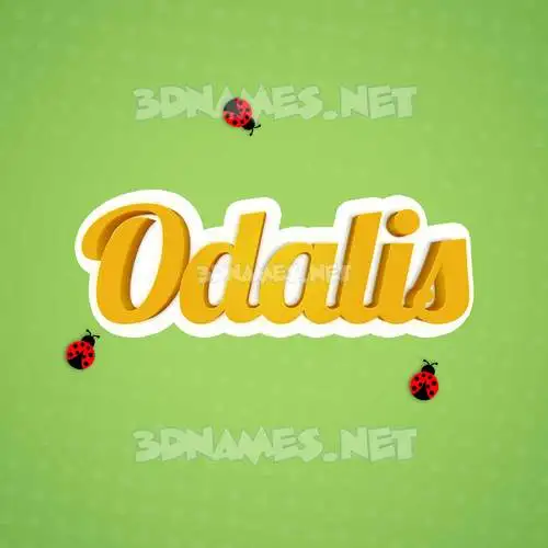 odalis in Ladybugs style - 3D name wallpaper odalis in Ladybugs style - 3D name wallpaper