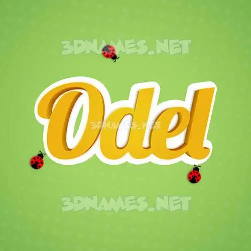 odel in Ladybugs style - 3D name wallpaper odel in Ladybugs style - 3D name wallpaper