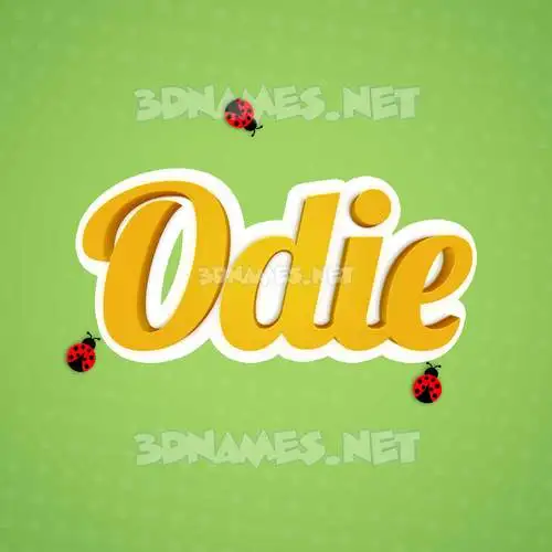 odie in Ladybugs style - 3D name wallpaper