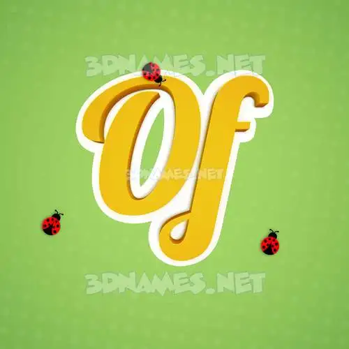 of in Ladybugs style - 3D name wallpaper of in Ladybugs style - 3D name wallpaper