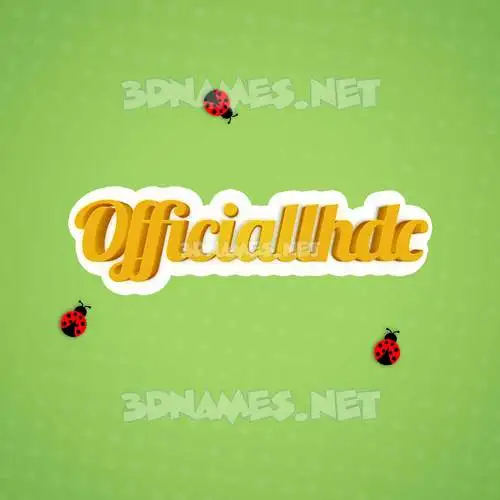 officiallhdc in Ladybugs style - 3D name wallpaper officiallhdc in Ladybugs style - 3D name wallpaper