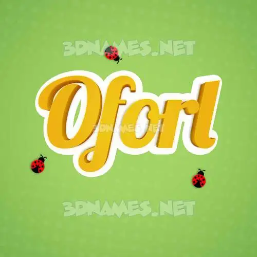 oforl in Ladybugs style - 3D name wallpaper oforl in Ladybugs style - 3D name wallpaper