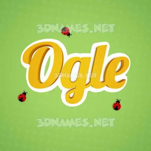 ogle in Ladybugs style - 3D name wallpaper
