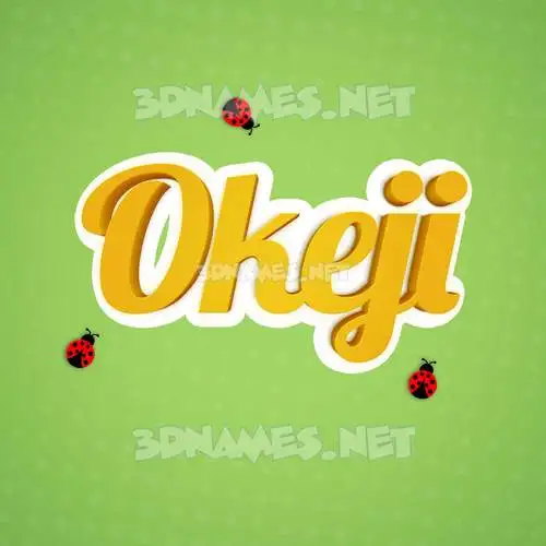 okeji in Ladybugs style - 3D name wallpaper okeji in Ladybugs style - 3D name wallpaper