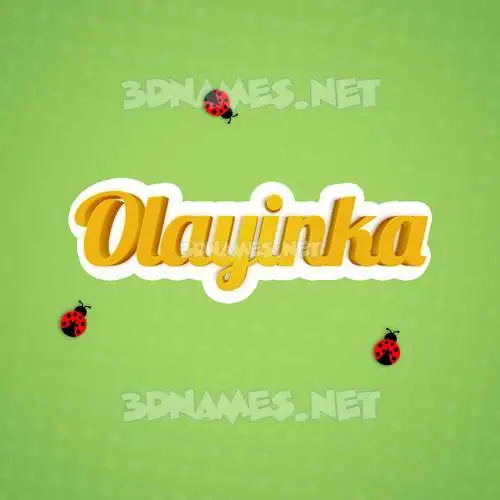 olayinka in Ladybugs style - 3D name wallpaper