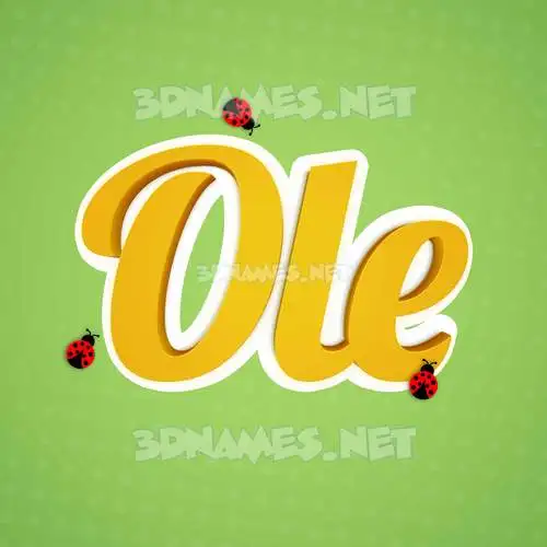ole in Ladybugs style - 3D name wallpaper