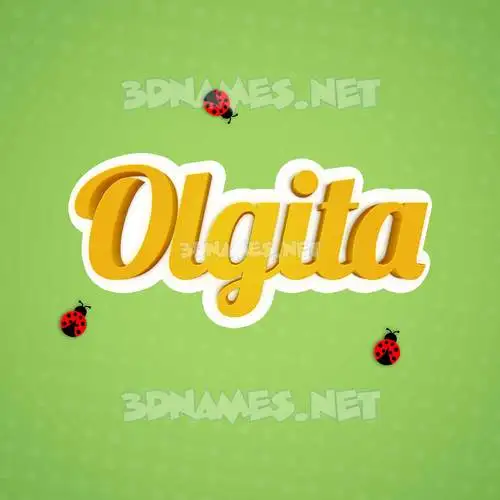 olgita in Ladybugs style - 3D name wallpaper