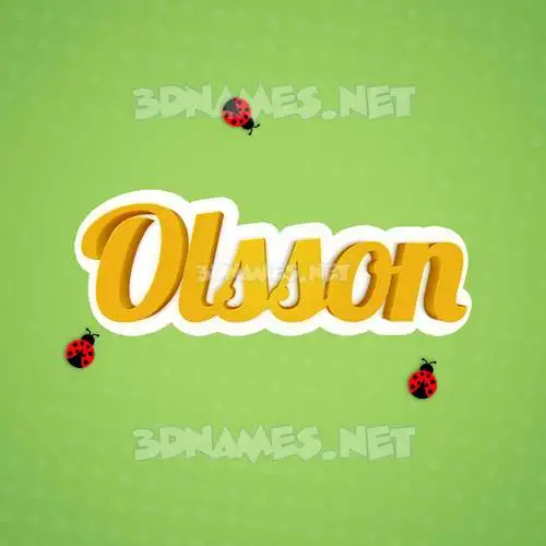 olsson in Ladybugs style - 3D name wallpaper