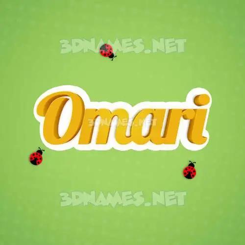omari in Ladybugs style - 3D name wallpaper