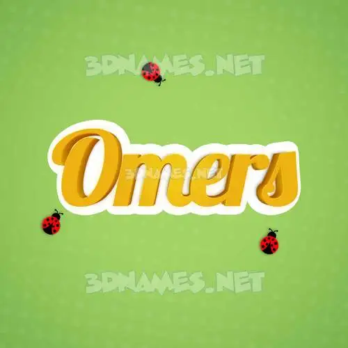omers in Ladybugs style - 3D name wallpaper