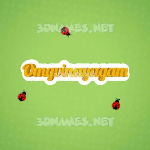 omgvinayagam in Ladybugs style - 3D name wallpaper