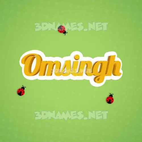 omsingh in Ladybugs style - 3D name wallpaper