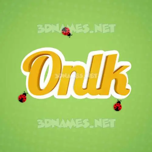 onlk in Ladybugs style - 3D name wallpaper