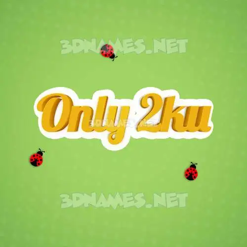 only 2ku in Ladybugs style - 3D name wallpaper only 2ku in Ladybugs style - 3D name wallpaper
