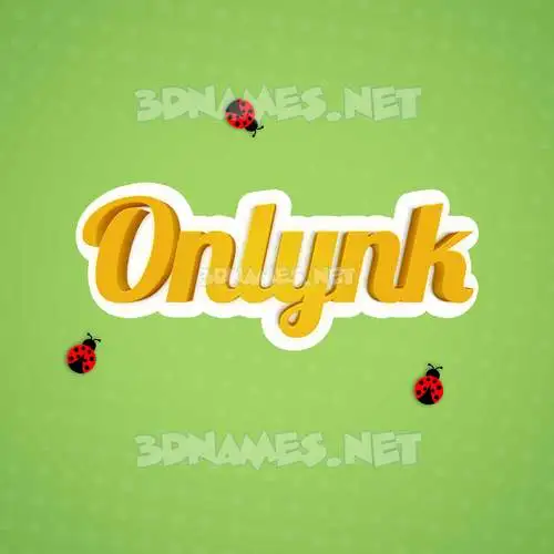 onlynk in Ladybugs style - 3D name wallpaper
