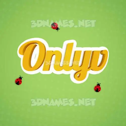 onlyv in Ladybugs style - 3D name wallpaper onlyv in Ladybugs style - 3D name wallpaper