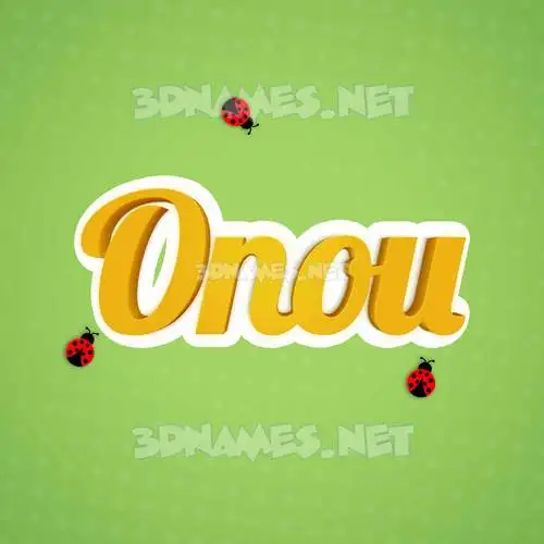 onou in Ladybugs style - 3D name wallpaper