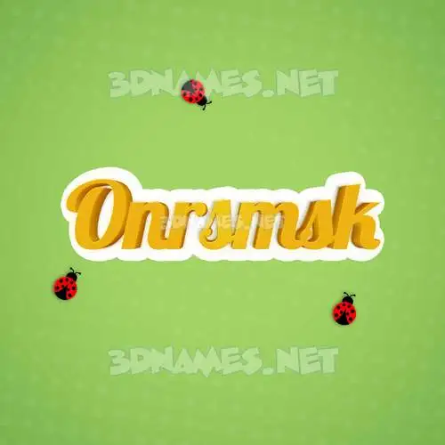 onrsmsk in Ladybugs style - 3D name wallpaper onrsmsk in Ladybugs style - 3D name wallpaper