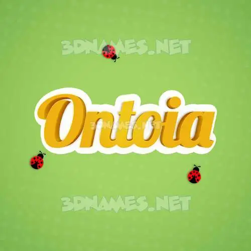 ontoia in Ladybugs style - 3D name wallpaper ontoia in Ladybugs style - 3D name wallpaper