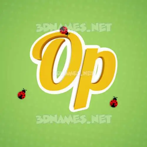 op in Ladybugs style - 3D name wallpaper op in Ladybugs style - 3D name wallpaper