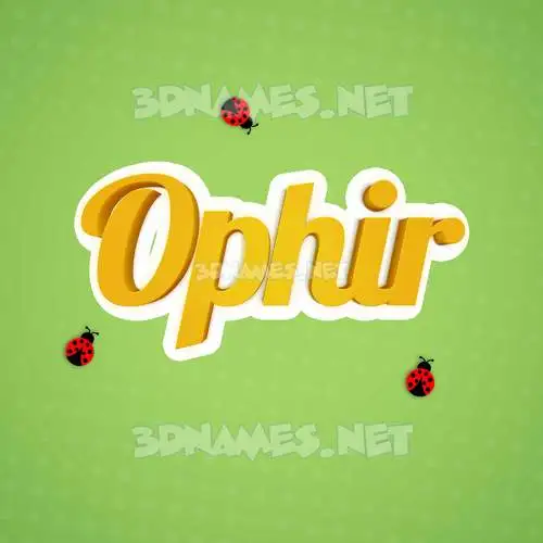 ophir in Ladybugs style - 3D name wallpaper
