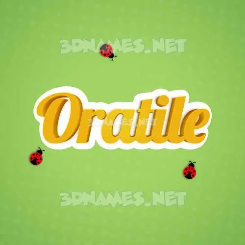 oratile in Ladybugs style - 3D name wallpaper