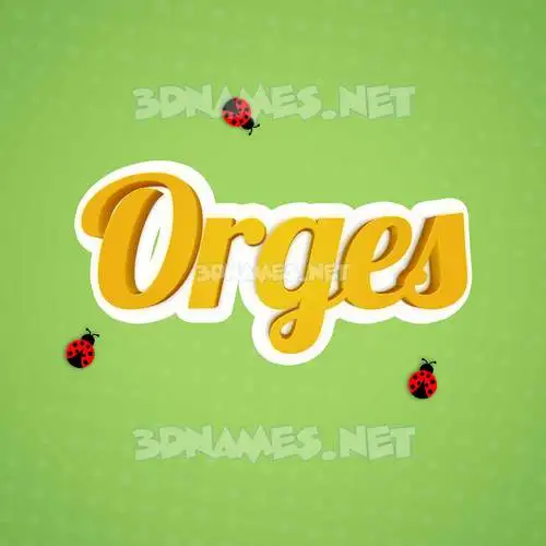 orges in Ladybugs style - 3D name wallpaper
