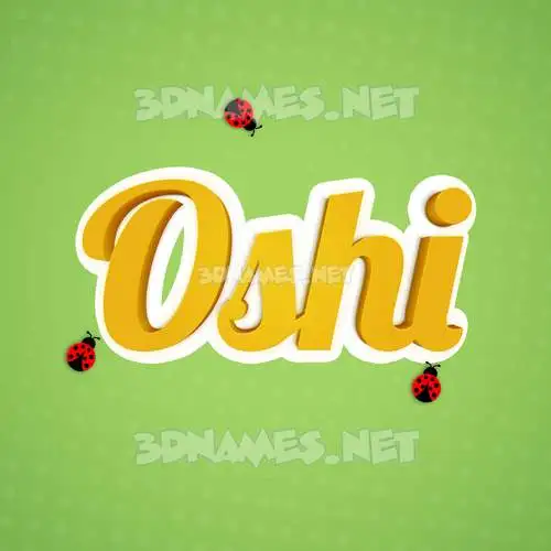 oshi in Ladybugs style - 3D name wallpaper oshi in Ladybugs style - 3D name wallpaper