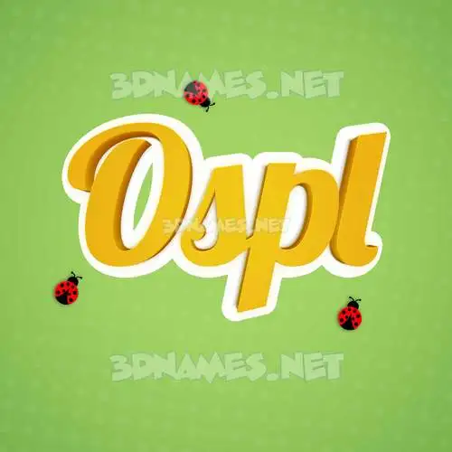 ospl in Ladybugs style - 3D name wallpaper