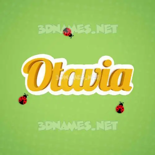 otavia in Ladybugs style - 3D name wallpaper