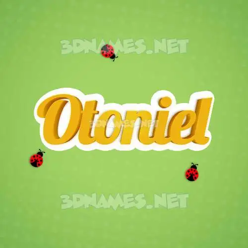 otoniel in Ladybugs style - 3D name wallpaper