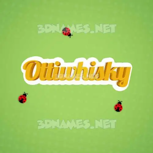 ottiwhisky in Ladybugs style - 3D name wallpaper ottiwhisky in Ladybugs style - 3D name wallpaper